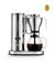 Front view of the Aarke Coffee Maker in stainless steel.