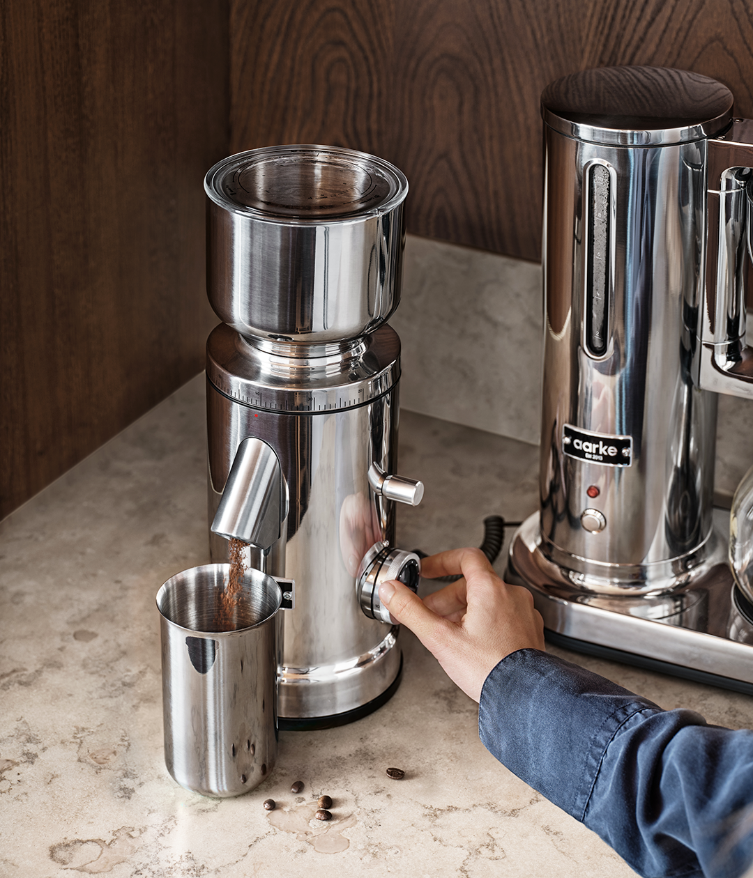 Aarke Coffee System - Kaffebryggare och Kaffekvarn