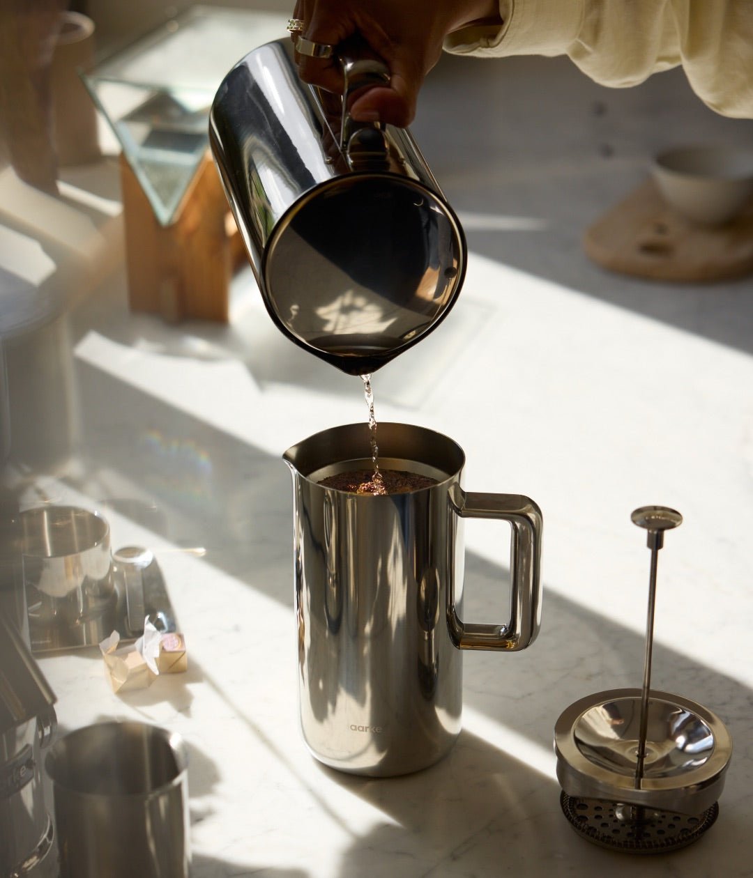 Aarke French Press - Stainless steel french press coffee maker