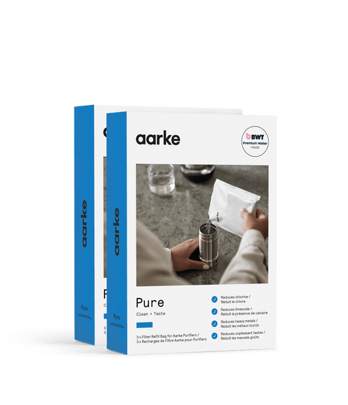 Aarke Pure Filter Granules refill packs for Aarke Water Purifier, for softer, cleaner and better-tasting water.